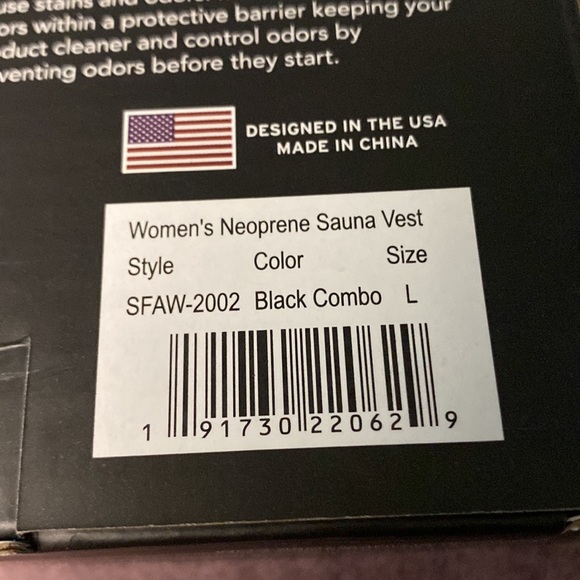 NEW WITH TAGS. Women’s neoprene sauna vest . Size large. - Picture 6 of 6